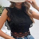 Patchwork/Lace-Hollow out Blouse