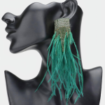 Feather Crystal Earrings