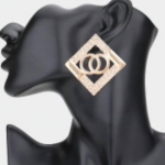 Square Double O Earrings