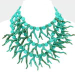 Teal Color bubble Coastal Chic Necklace