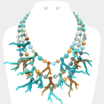 Vintage Style Coral Necklace Set