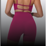 Hot Pink work out shorts and sport bra